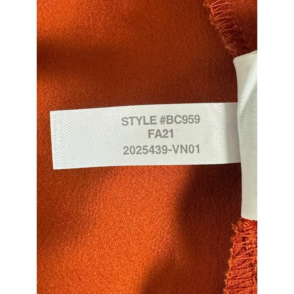 J.Crew Gathered‎ Ruffle Drapey Top in Deep Ember Size S